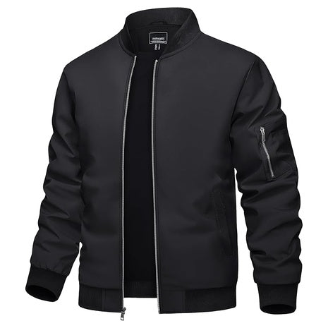 TACVASEN Men's Bomber Windbreaker Zip Up Jacket W/Pocket