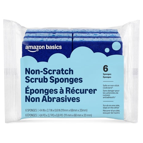 6-Pack Amazon Basics Non-Scratch Sponges (5.4" X 2.4" X 0.8")
