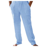 Men's Casual Loose Fit Linen Elastic Waist Drawstring Pants (Various)