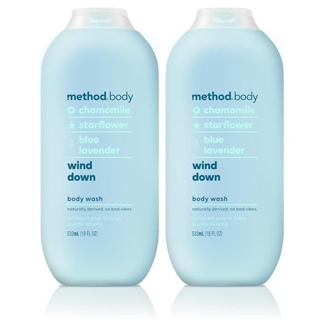2-Pack Method Wind Down Body Wash (18oz)