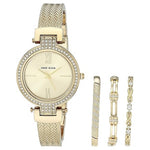 Anne Klein Women's Premium Crystal Accented Watch and Bracelet Set