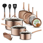 NutriChef 14-Piece Nonstick Cookware Set