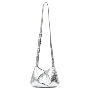 Metallic Leather Crossbody Bag