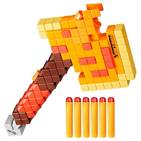 NERF Minecraft Firebrand Dart-Blasting Axe