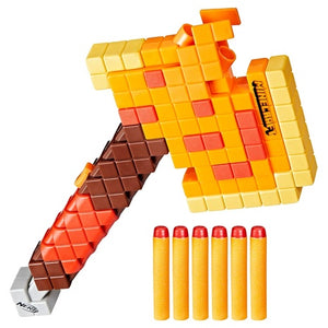 NERF Minecraft Firebrand Dart-Blasting Axe