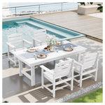 5-Piece Rectangular HDPE Patio Dining Set