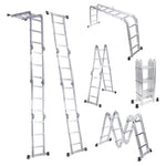 BETISEF 7 In 1 12.5ft Multi-Purpose Folding Aluminium Extension Ladder