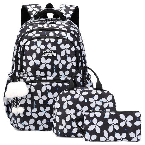 3-Piece Girls School Backpack Set With Lunch Bag and Pencil Case