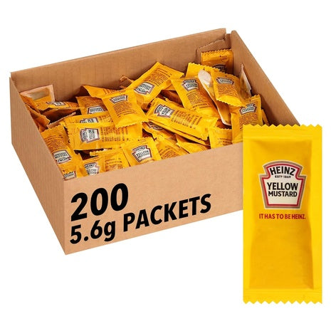 200 Heinz Mild Mustard Single Serve Packets