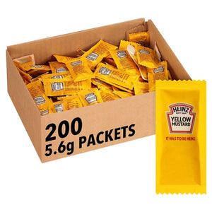 200 Heinz Mild Mustard Single Serve Packets