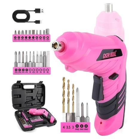 3.6V Pink Electric Screwdriver Set