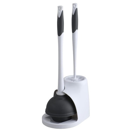 Clorox Toilet Bowl Brush & Plunger Combo Set