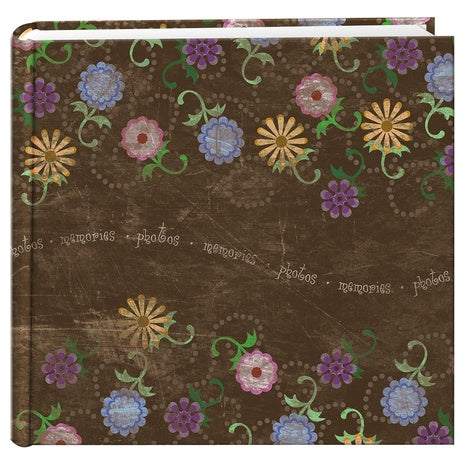200 Pocket Printed Aged Floral Design Photo Album