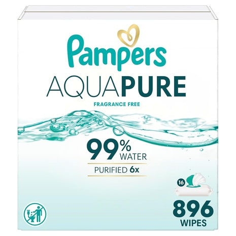 Targeted: 896 Pampers Aqua Pure Baby Wipes