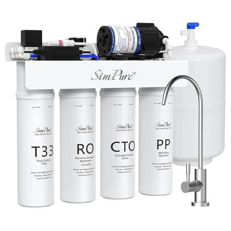 SimPure 7-Stage Reverse Osmosis Under-Sink Water Filter (T1-100)