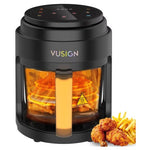 5QT 1000W Air Fryer With 360 Viewing Glass Pot