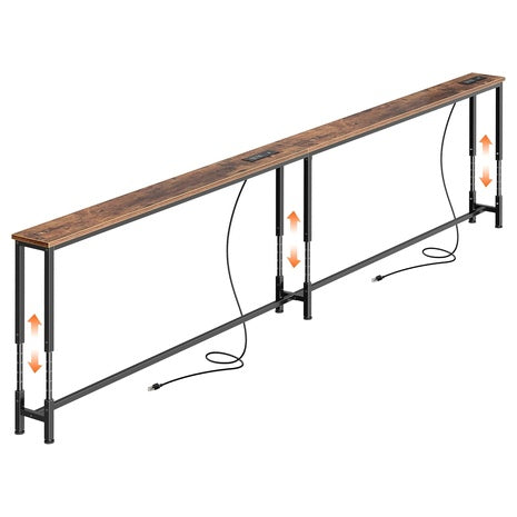 Adjustable Sofa Table with Power Outlets