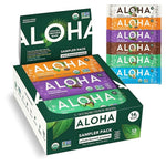 12-Pack Aloha Organic Plant Based Protein Bars Variety Pack