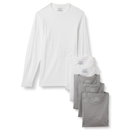 6-Pack Amazon Essentials Men's Cotton Crewneck Undershirts