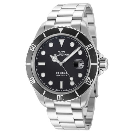 Glycine Combat 40mm Black Dial Men's Quartz Watch
