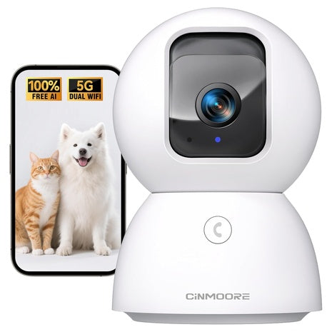 3K 5G WiFi Indoor Security Camera W/ AI Tracking & 2-Way Talk