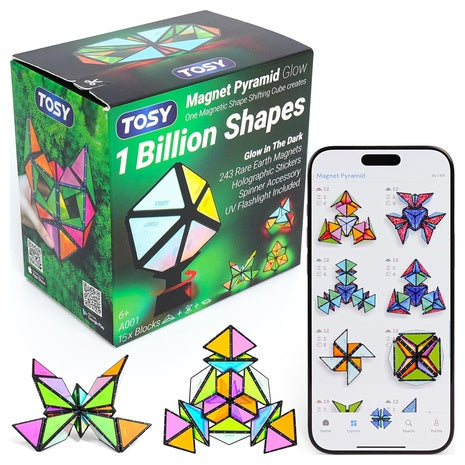 Magnet Pyramid Glow Cube Puzzle Toy