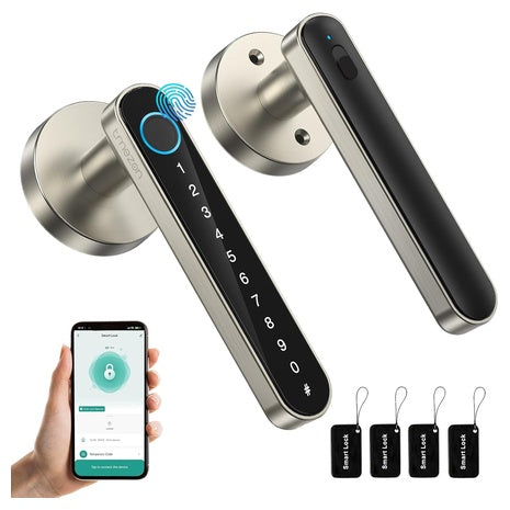 Smart Fingerprint Keyless Entry Door Lock With Handle (T8)