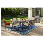 7-Piece Steel Outdoor Patio Dining Set with CushionGuard Cushions