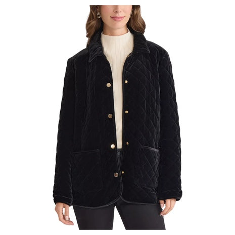 Jones New York Petite Long Sleeve Quilted Jacket