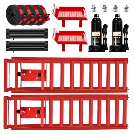 2-Piece Lafati Heavy-Duty 10,000-lbs. Hydraulic Car Ramp Set