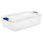 6-Pack 32-Quart Sterilite Latch Box Clear Plastic Storage Bin w/ Clear Lid