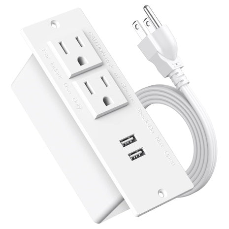 6.56' Cord Conference Recessed Power Strip Socket
