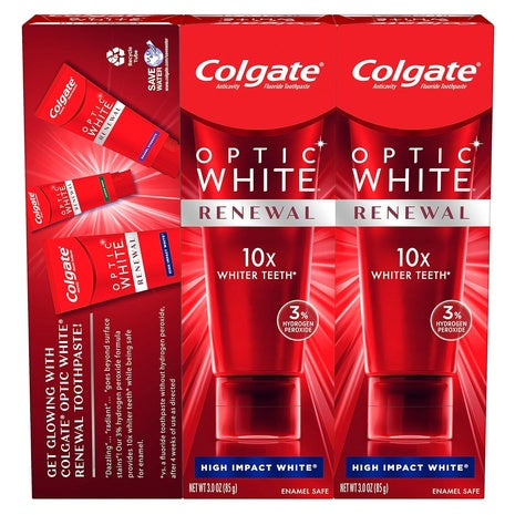 3 Colgate Optic White Renewal High Impact White Toothpastes (3oz)