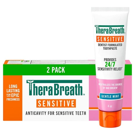 2 TheraBreath Gentle Mint Sensitive Toothpaste