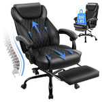 Amseatec Big And Tall Office Chair With Footrest & Lumbar Support