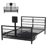 X Rocker Basecamp Full Size Metal Frame Bed With Rotating TV Mount