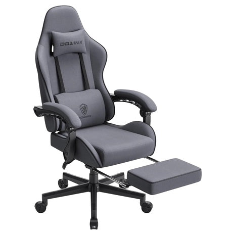Dowinx Fabric Gaming Chair With Massage Lumbar Support