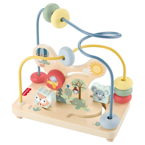 Fisher Price Wood Toddler Toy Bead Maze