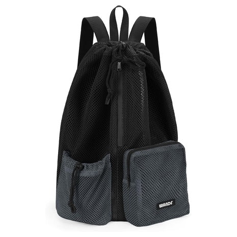 Wandf Drawstring Mesh Adjustable Straps Backpack (Various)