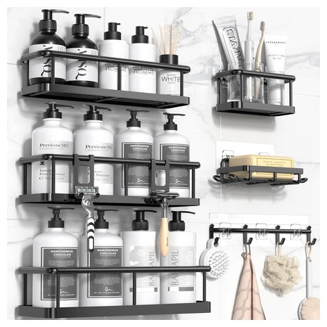 6 Shower Caddy Organizers With Hooks