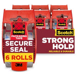 6 Rolls Scotch Secure Seal Packing Tape with Dispensers