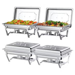4-Pack Tinana 8QT Full Pan Chafing Dish Buffet Set