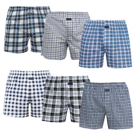 6-Pack Men's Cotton Relaxed Fit Boxers Underwear