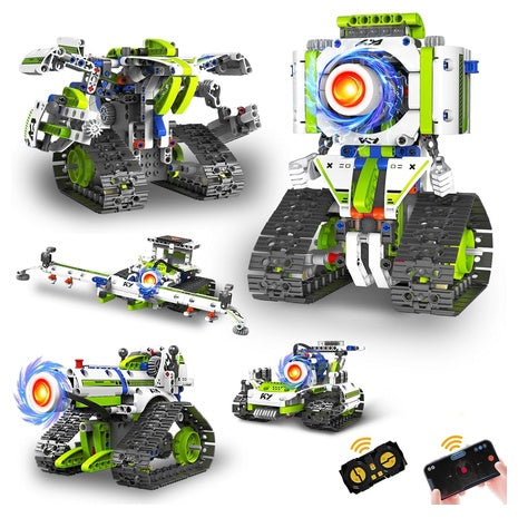 337 Piece 5-in-1 App & Remote Control STEM Robot Building Kit