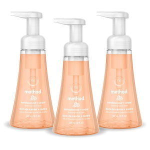 3 Pack of 10oz Method Foaming Hand Wash, Sandalwood + Cedar Scent