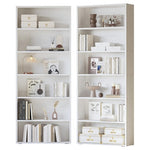 2 70” 6-Tier Bookcases