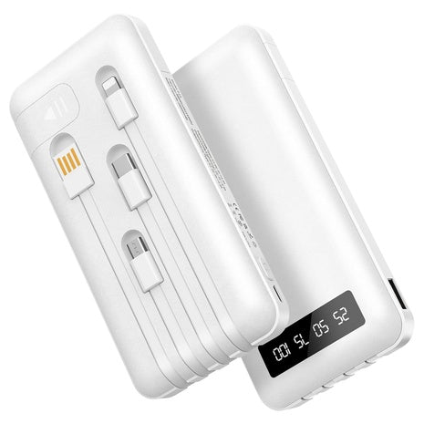 38800mAh 22.5W Fast Charging Portable Charger with 4 Built-In Cables