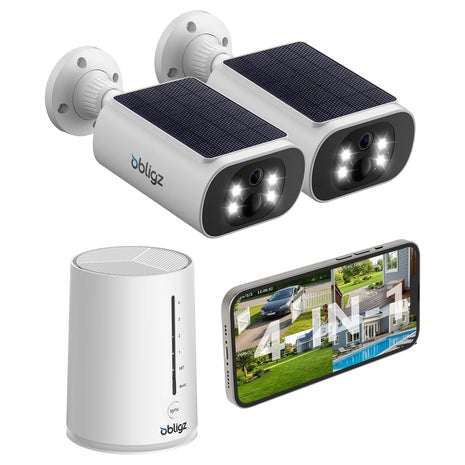 2 Solar Security Cameras