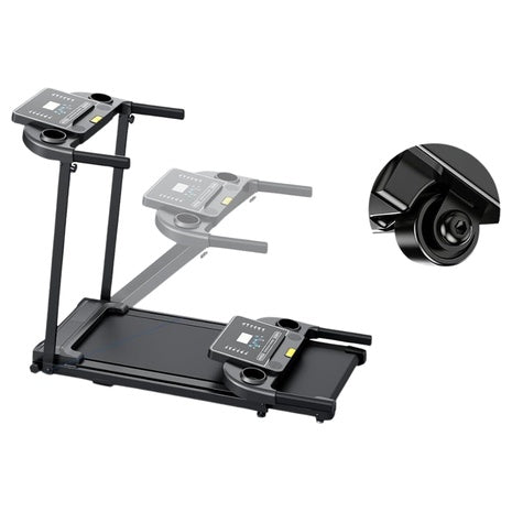 Pcrignbm Portable Foldable Walking Pad Treadmill W/ Handle Bar & LED Display
