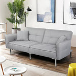 Alden Design Fabric Covered Futon Sofa Bed